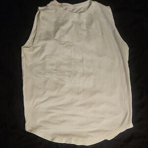 Lululemon Sleeveless White Muscle Tank